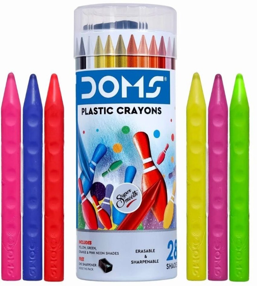 2X Camel Artica Plastic Crayons Color 12 Shade For Kids*Can Be Erased &  Sharped*