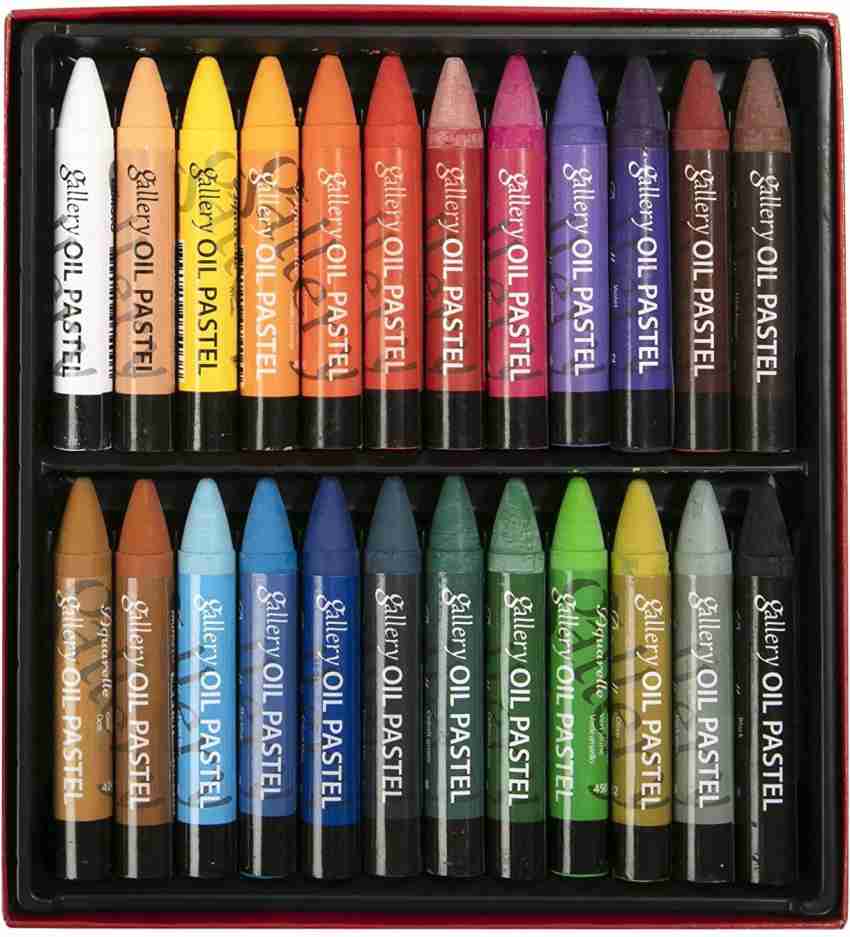 HA Shi Water Soluble Oil Pastels for Artists 24 Color Watercolor Crayons Premium Quality Art Supplies for Kids Adults Water Soluble Oil Pastels 24