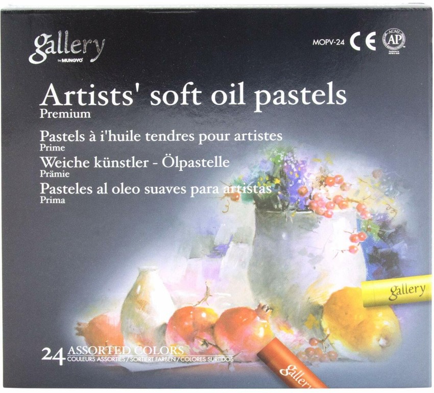 Mungyo] Gallery Soft Oil Pastels Set of 24 - Assorted Colors Multicolored