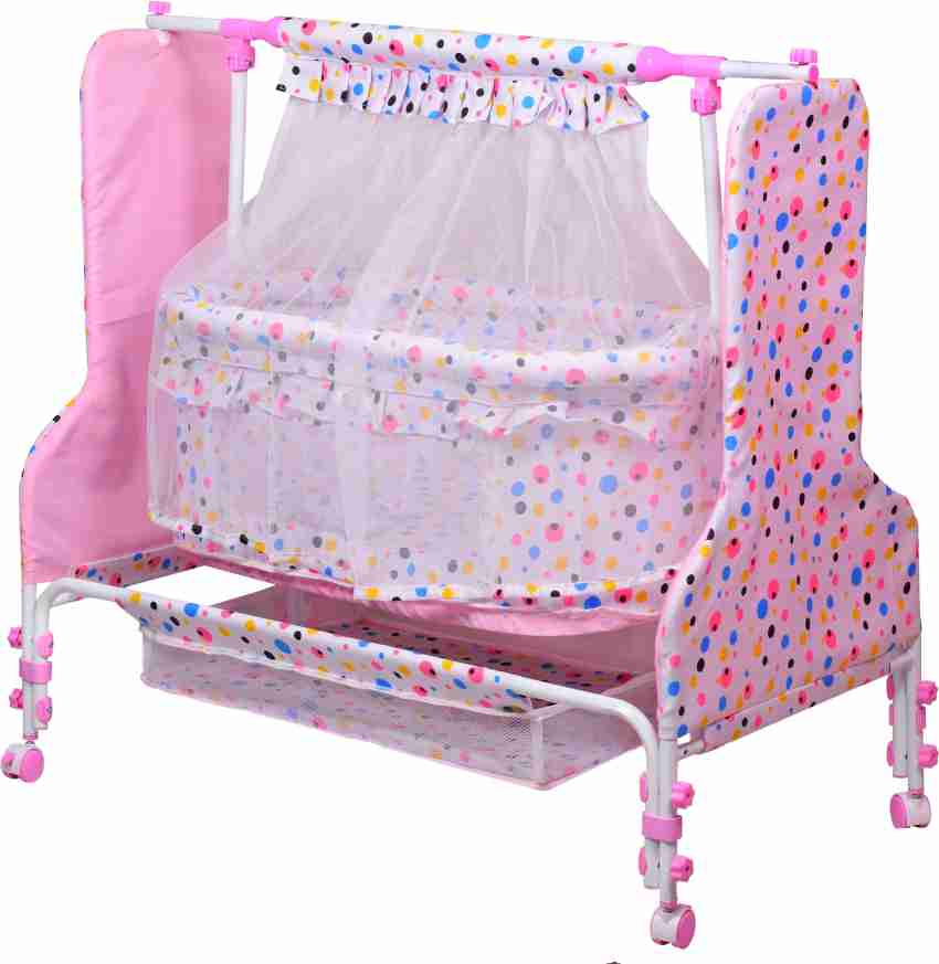 Miss & Chief by Flipkart Cozy New Born Baby Cradle, Baby Swing, Baby jhula,  Baby palna, Baby Bedding, Baby Bed, Crib, Bassinet with Mattress, Pillow,  Mosquito Net for 0-9 Months - Buy