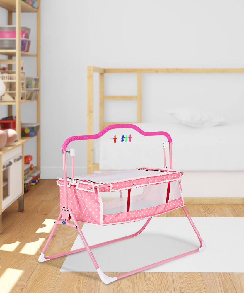 SafeChamp Sweetie Pie Baby Crib Bassinet Cot Swing Cradle Pink Bassinet And Toy. Buy Baby Care Products in India Flipkart