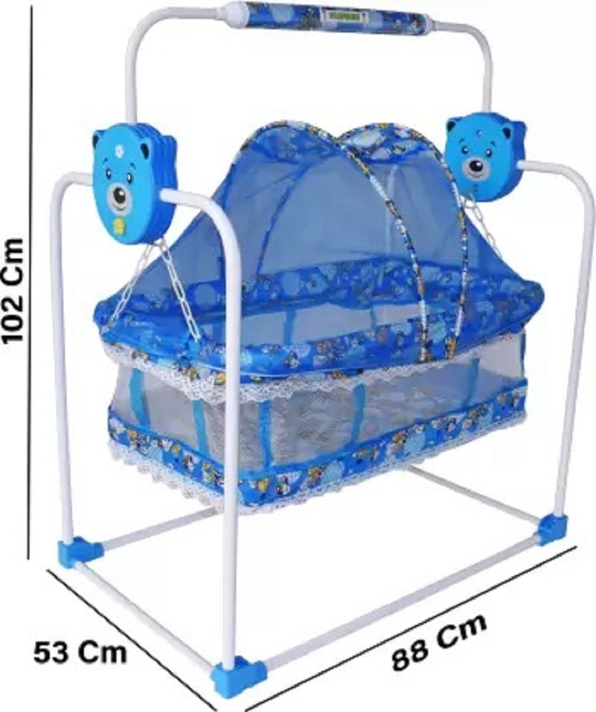 Smiley Bell Baby Swing Cradle Jhula with Mosquito Net for New Born Baby Buy Baby Care Products in India Flipkart