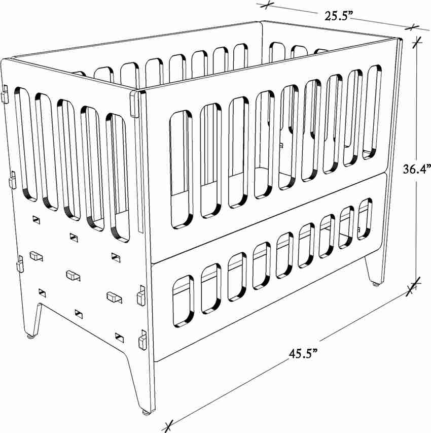 Baby crib dimensions cm hot sale