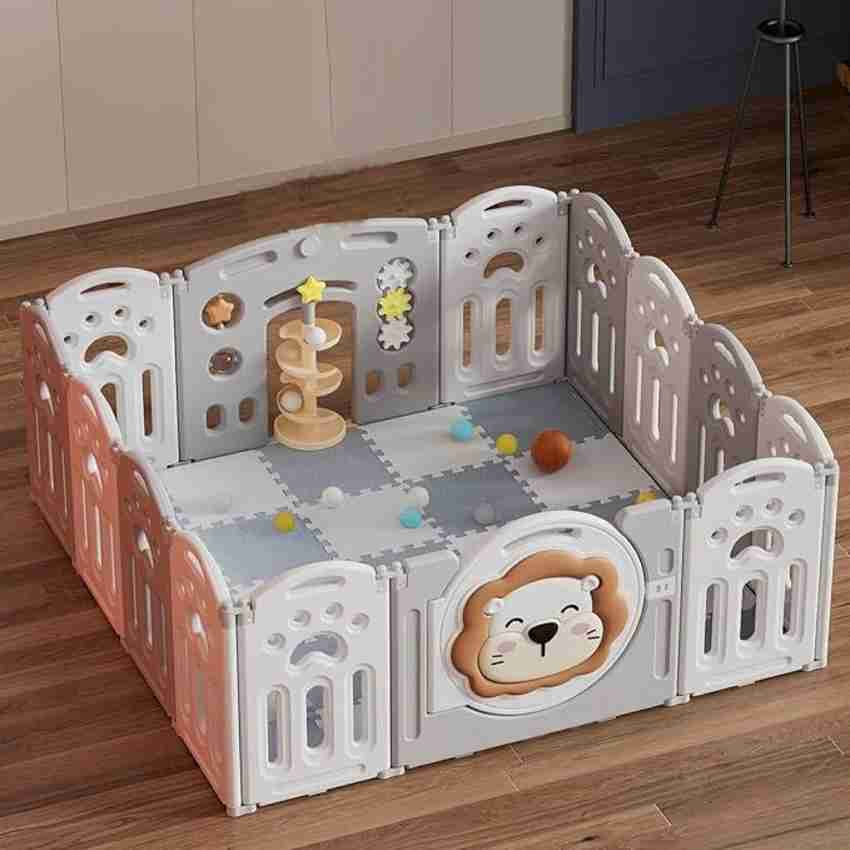 Hukimoyo 16 Panel Playpen for Babies Kids Play Yard with Mat and Balls Buy Baby Care Products in India Flipkart