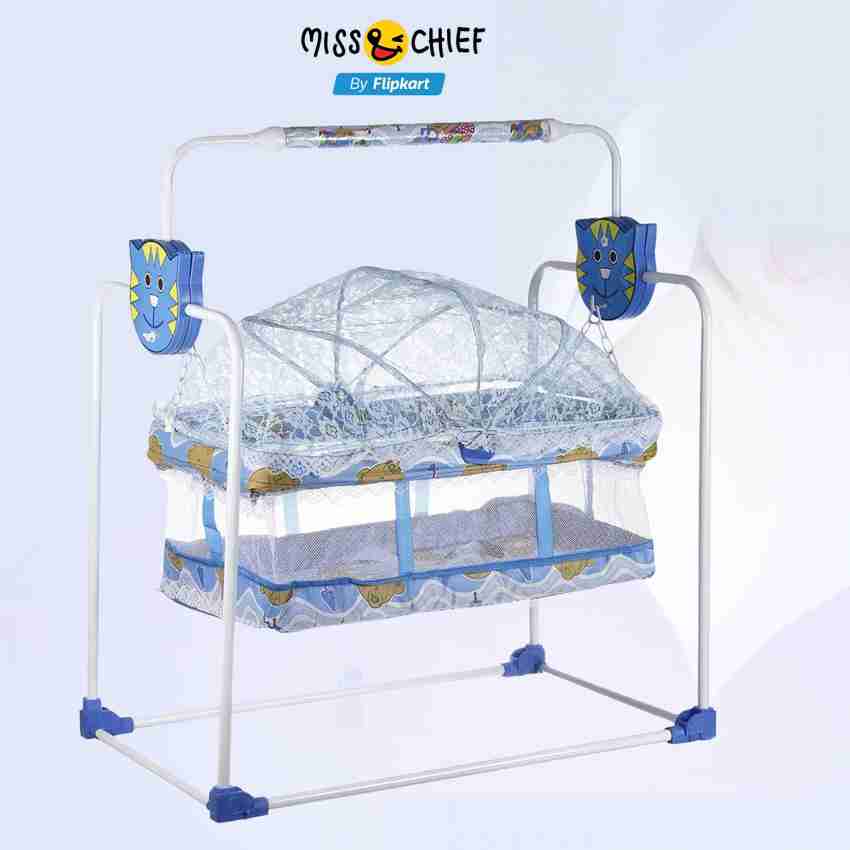 Miss & Chief by Flipkart Cozy New Born Baby Cradle, Baby Swing, Baby jhula,  Baby palna, Baby Bedding, Baby Bed, Crib, Bassinet with Mattress, Pillow,  Mosquito Net for 0-9 Months - Buy