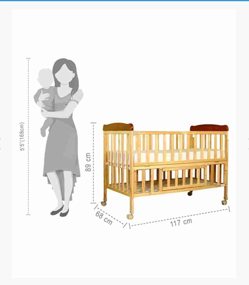 FUSS Babyhug Hamilton wooden cot with mosquito net Buy Baby Care Products in India Flipkart