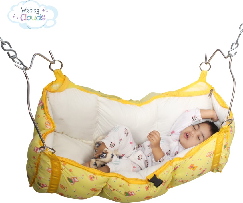 Wishing Clouds Foldable Cradle Ghodiyu with Mosquito Net Swing Bed for Babies Under 1.5 Years Buy Baby Care Products in India Flipkart