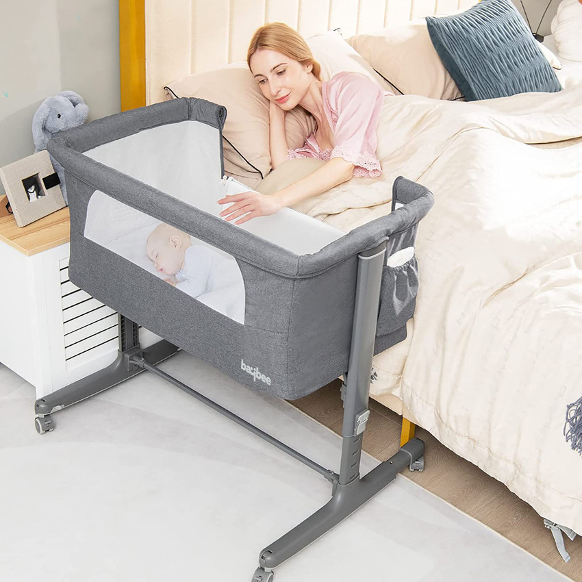 baybee 3 in 1 Baby Bedside Crib Cradle for Baby with Adjustable Height Wheels Buy Baby Care Products in India Flipkart