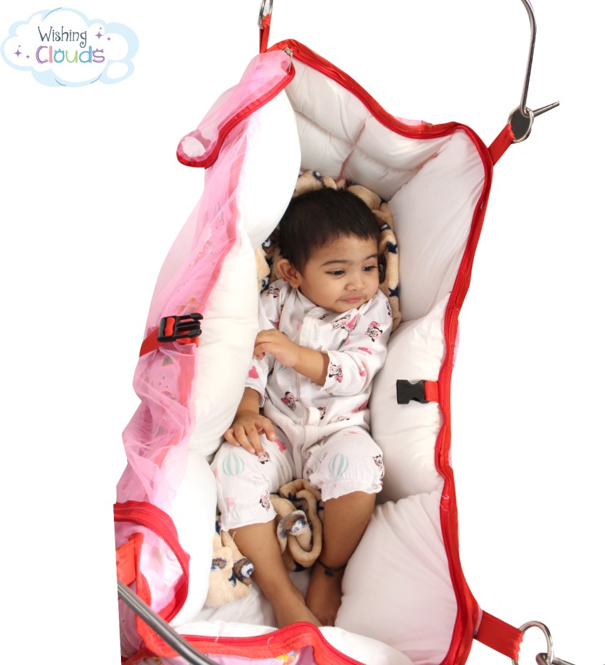 Wishing Clouds Hanging Baby Thottil for New Born with Mosquito Net for Babies Under 1.5 Years Buy Baby Care Products in India Flipkart