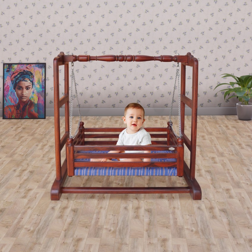 homemade wooden baby cradle