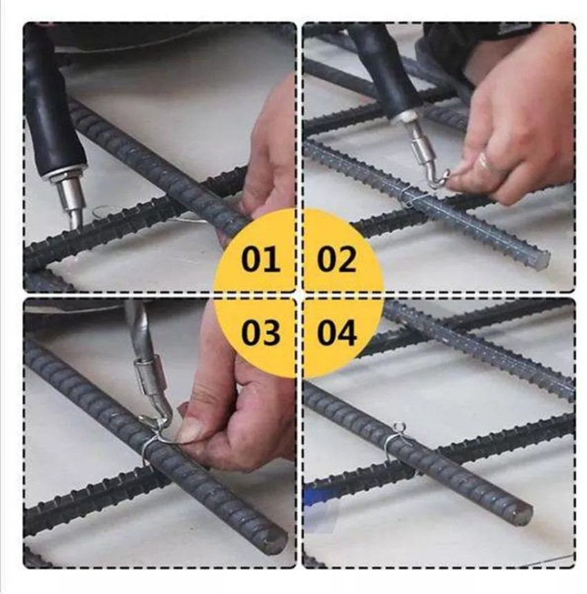 Heptik High Quality Automatic Rebar Steel Tie Wire Twister Tool, Concrete  Metal Wire Twisting Fencing Tool