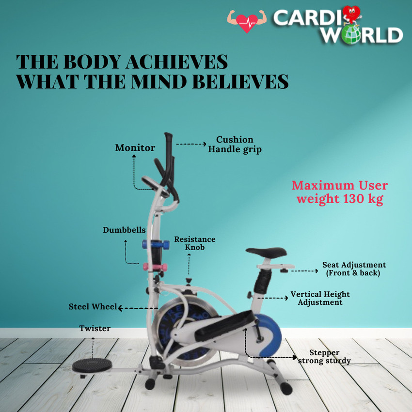 Cardio World Orbitrack CW 2099 Elliptical exerciser Seat for Cycling Cross Trainer Buy Cardio World Orbitrack CW 2099 Elliptical exerciser Seat for Cycling Cross Trainer Online at Best Prices