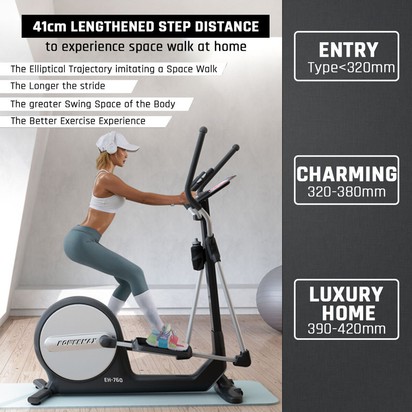 Powermax Fitness EH 760 Elliptical Cross Trainer with Water Bottle