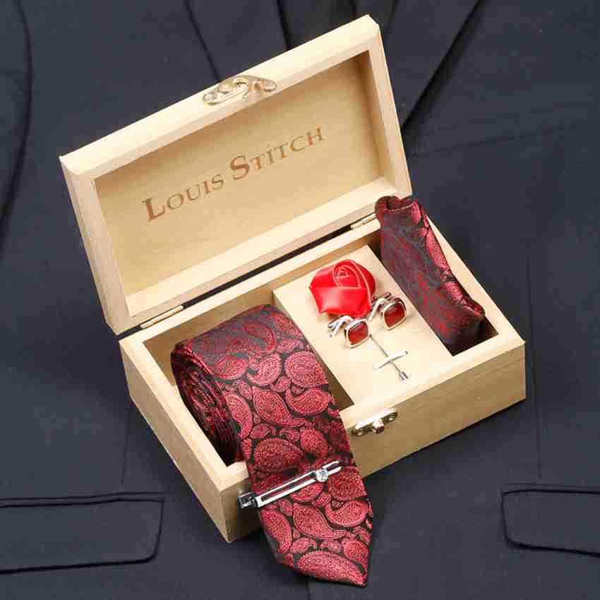 louis stitch mens necktie suit accessories set
