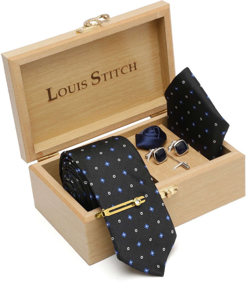 LOUIS SILK BLACK CUFFLINKS