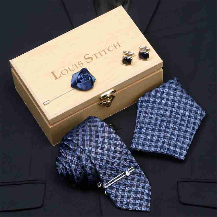 louis stitch mens necktie suit accessories set