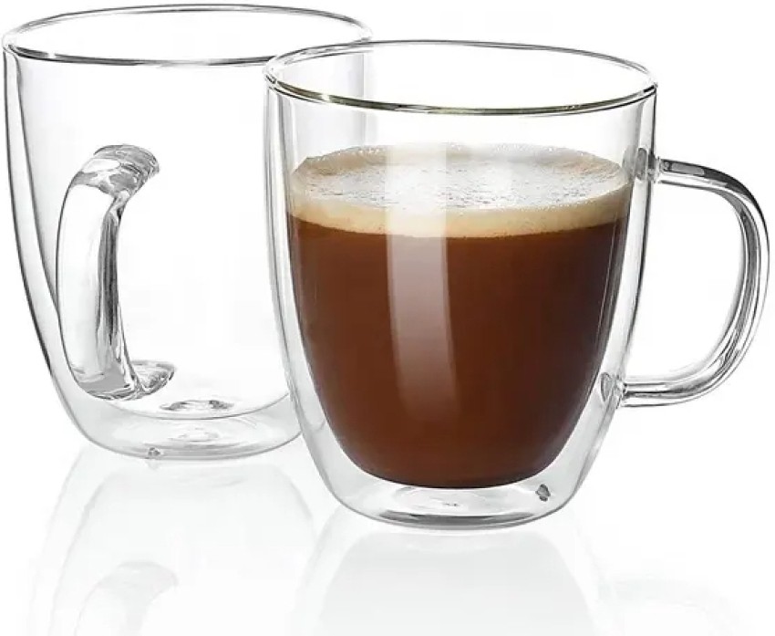 Shiv Kraft Glasss With Handle For Tea / Milk / Coffee - 200 ml Glass Coffee  Mug Price in India - Buy Shiv Kraft Glasss With Handle For Tea / Milk /