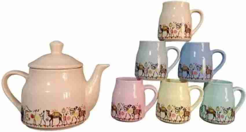 laisha Pack of 13 Ceramic Teapot Kettle Set with Cups and Saucer, Ceramic  Price in India - Buy laisha Pack of 13 Ceramic Teapot Kettle Set with Cups  and Saucer