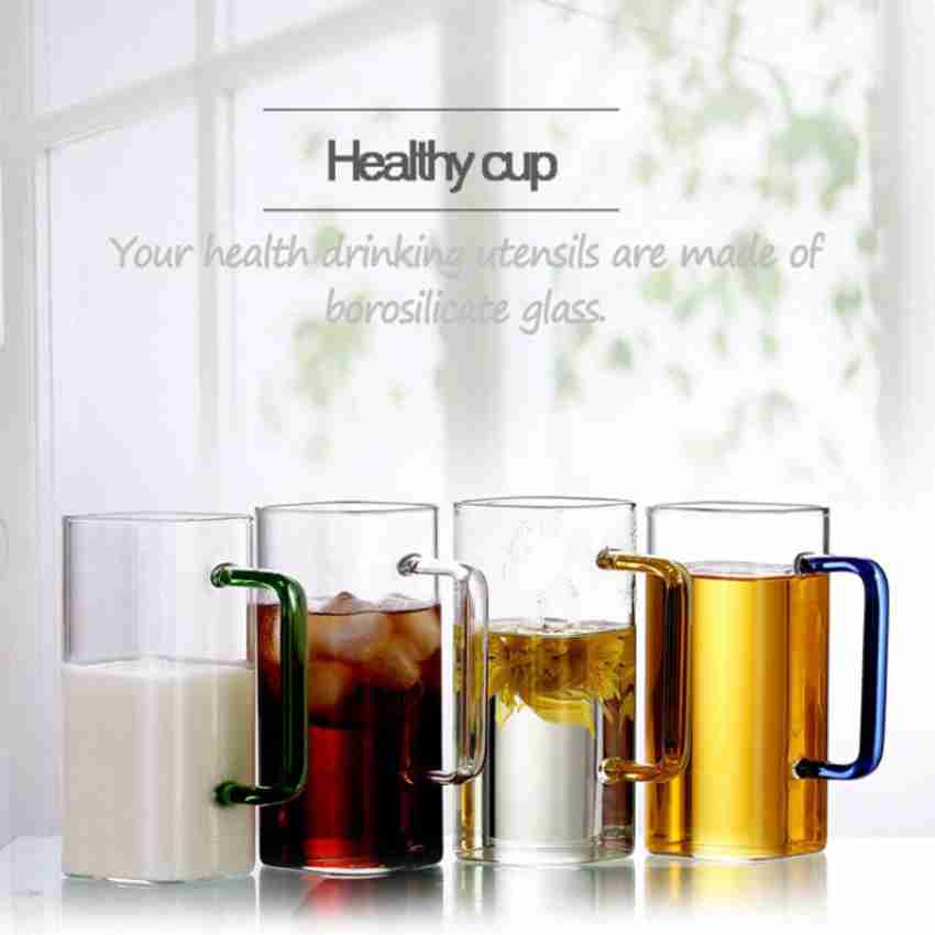 Square Glass Cup, Transparent Water Cup, Iced Coffee Cups