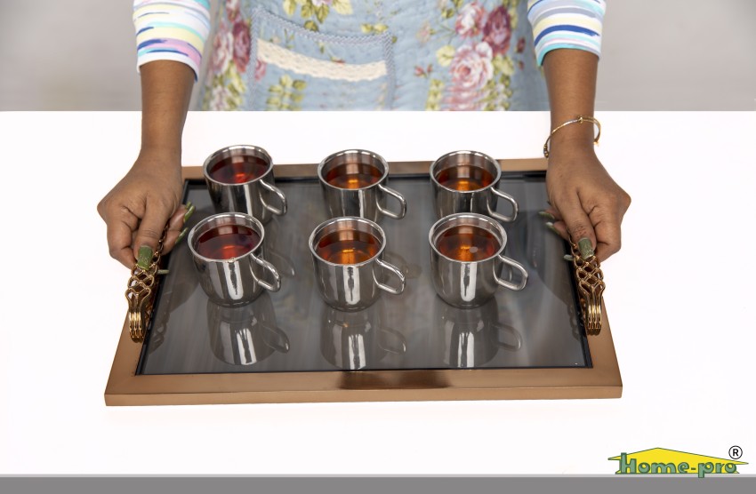 Tea Cups, Steel Tea Cups, Steel Pyali, Chai Pyali Set Of 6 – Ashtok