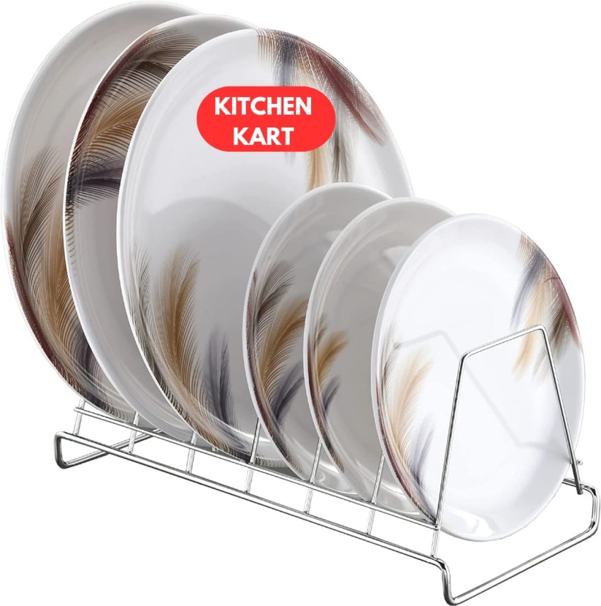 KITCHEN KART Plate Kitchen Rack Steel STANDIFY Plates Stand Holder