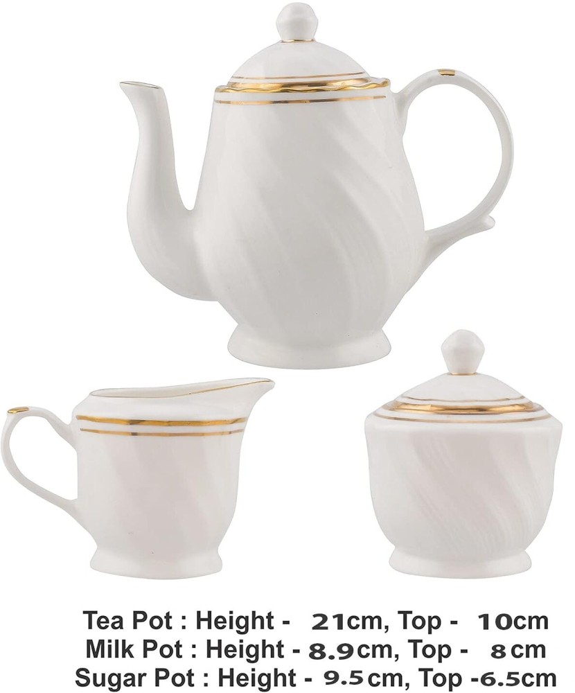 laisha Pack of 13 Ceramic Teapot Kettle Set with Cups and Saucer, Ceramic  Price in India - Buy laisha Pack of 13 Ceramic Teapot Kettle Set with Cups  and Saucer