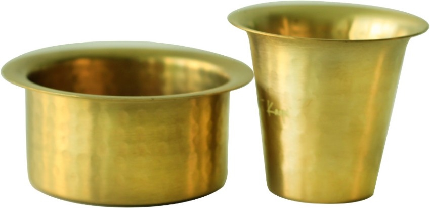 Brass Cup and Dabra – Set of 2 – Hatti Kaapi