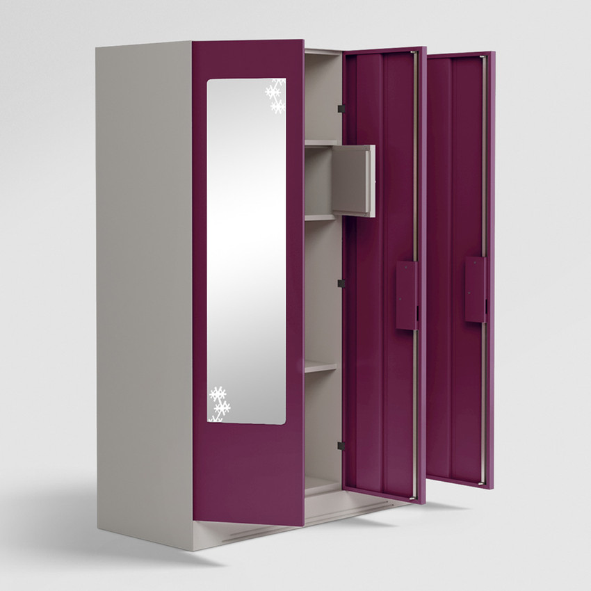 Godrej Interio Slimline 3 Door With Locker and Drawer Metal