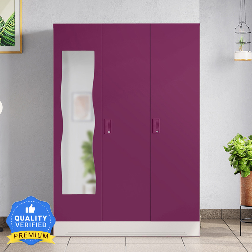Iron wardrobe with mirror price discount