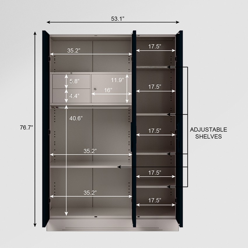 Godrej almirah 3 door with deals mirror