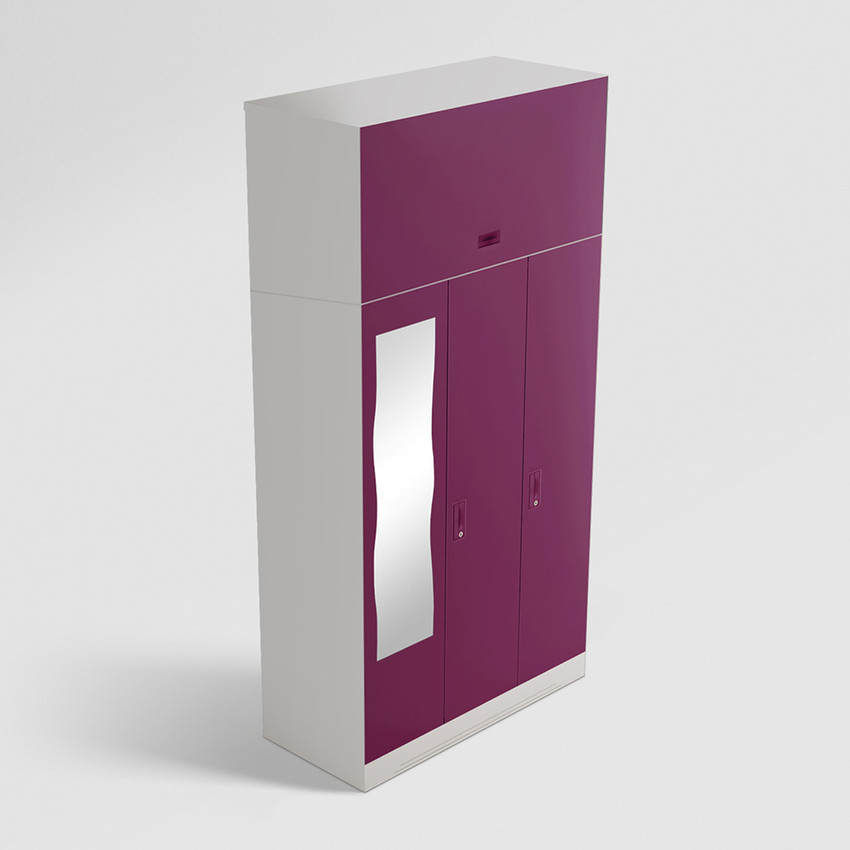 Godrej Interio Slimline 3 Door With Locker and Drawer Metal