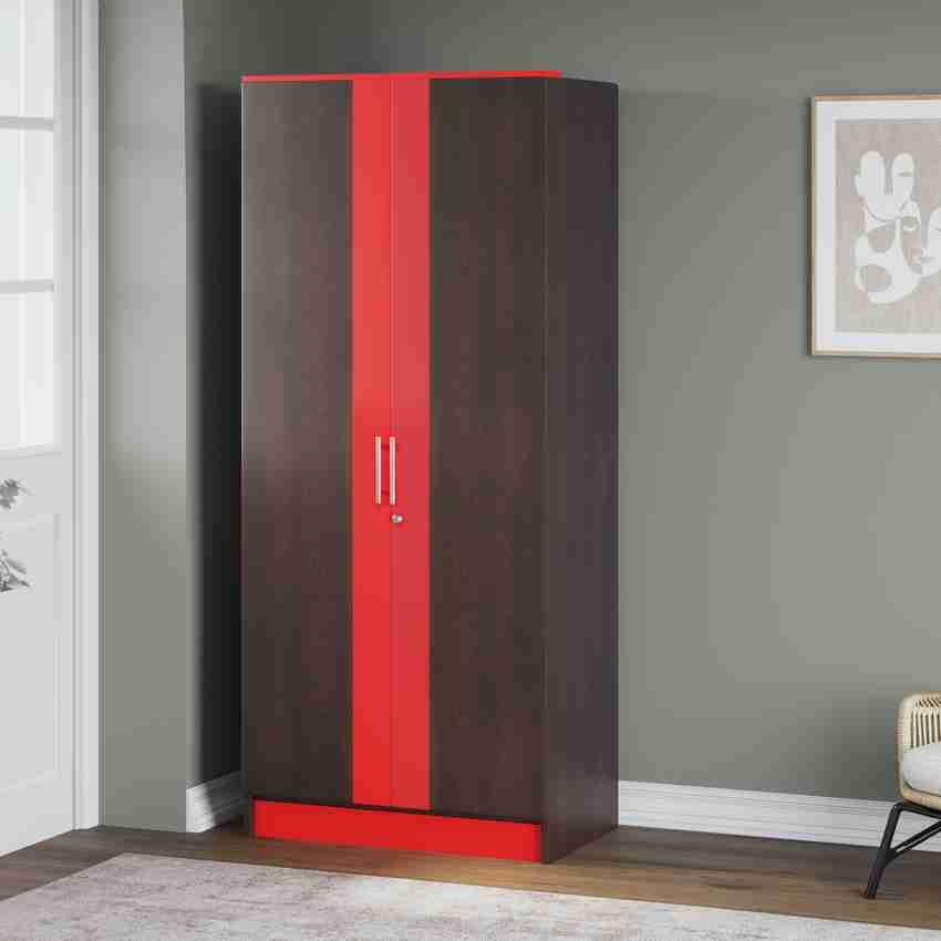 CuteKitchen CK BW 10048 Black Bheem 2 door Engineered Wood Almirah