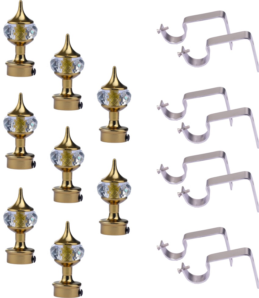 Lonestar Gold Rod Rail Bracket, Curtain Hooks, Curtain Knobs, Curtain  Rings, Curtain Rods Metal Price in India - Buy Lonestar Gold Rod Rail  Bracket, Curtain Hooks, Curtain Knobs, Curtain Rings, Curtain Rods