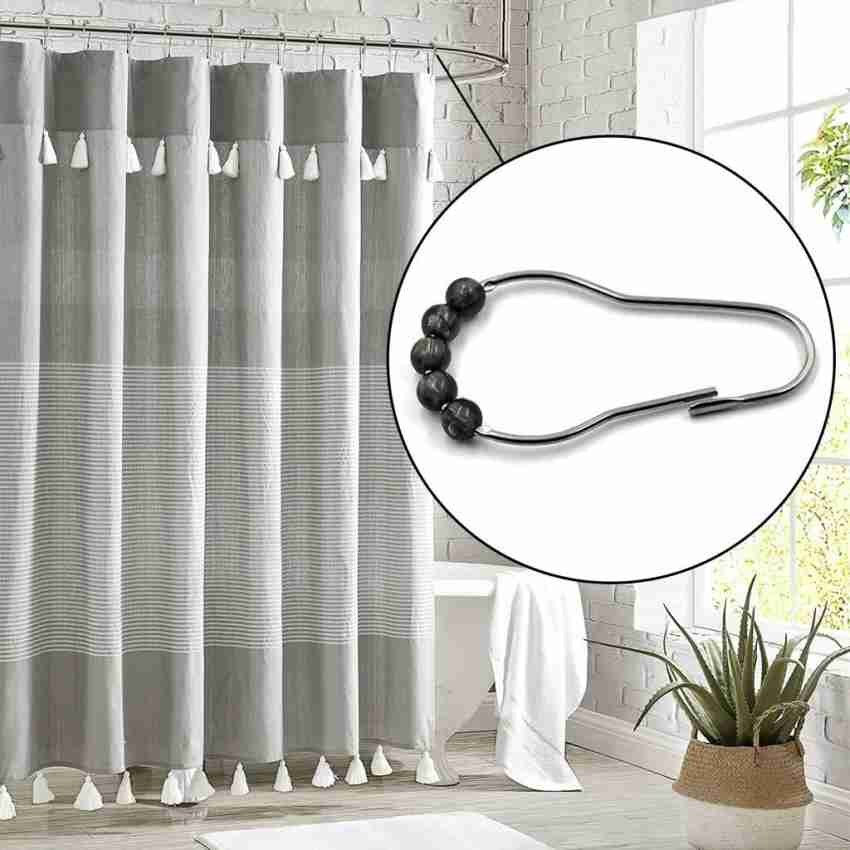 KicHapp Stainless Steel Bath Drape Clasp Curtain Hooks (pack Of