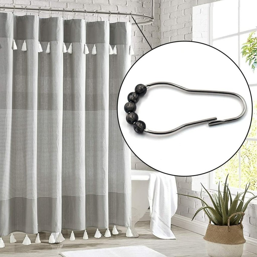 Alipis 90 Pcs Open Shower Curtain Hook Shower Curtain Hooks Metal Hooks for  Shower Curtain Drapery Hook Rings Curtain Track Metal Curtain Hooks Shower