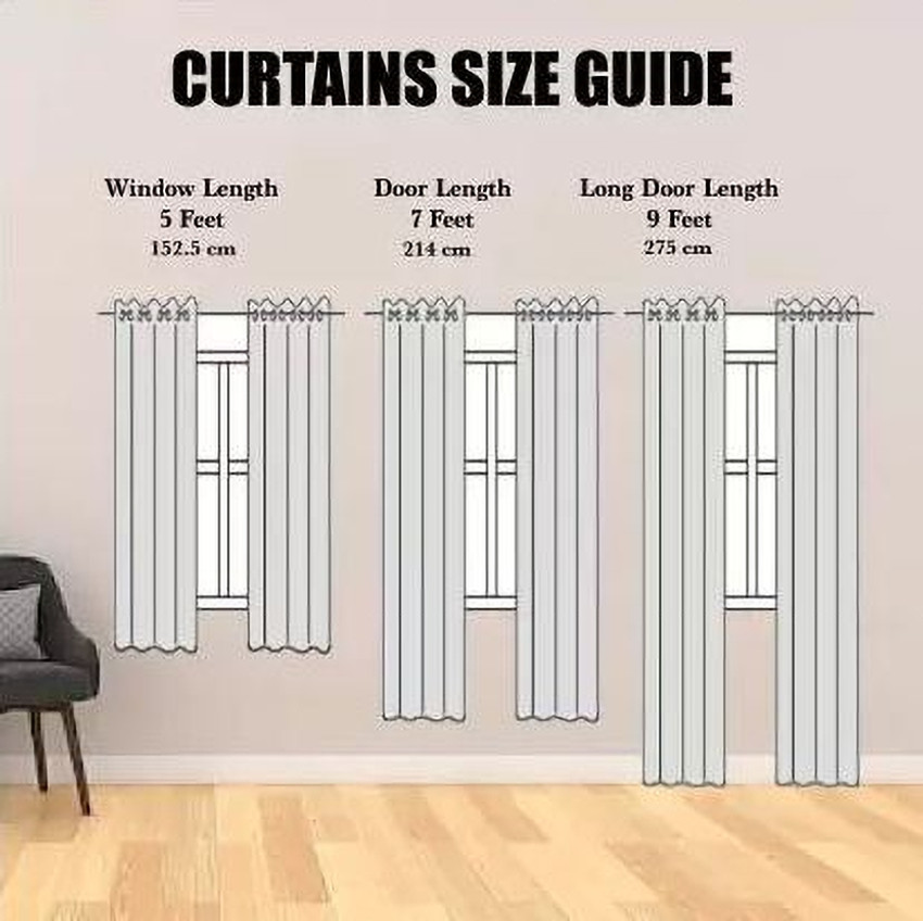 BLENZZA DECO 214 cm 7 ft PVC Transparent Door Curtain Pack Of 2