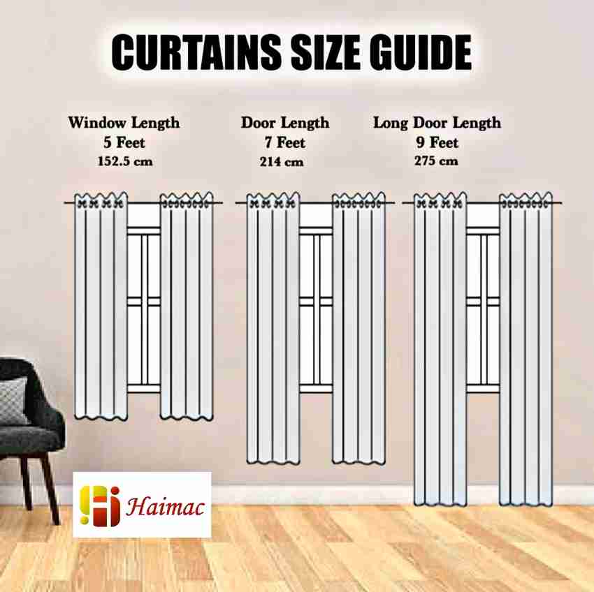 Haimac 285 cm 9 ft Polyester Blackout Long Door Curtain Single