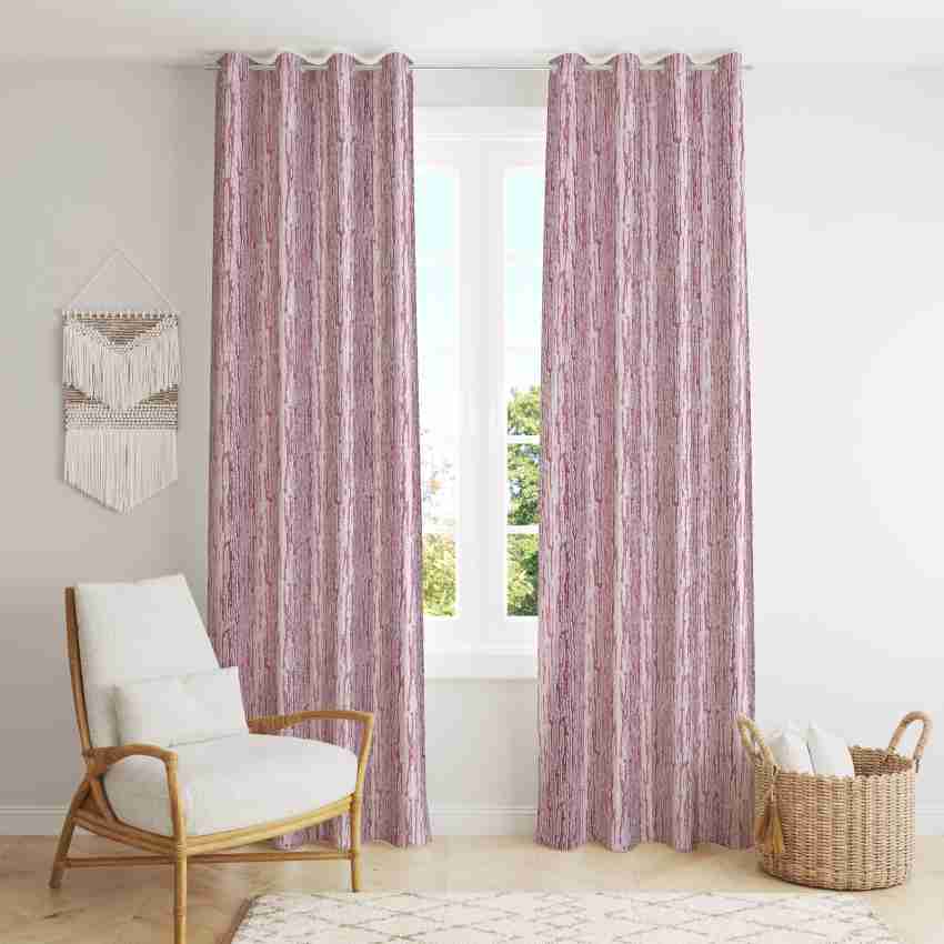 Buy UTSV 6 Purple Semi Transparent Curtains Online