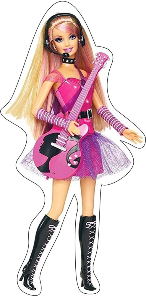 Pretty UR Party Barbie Rockstar Paper Cutouts for Birthday Parties