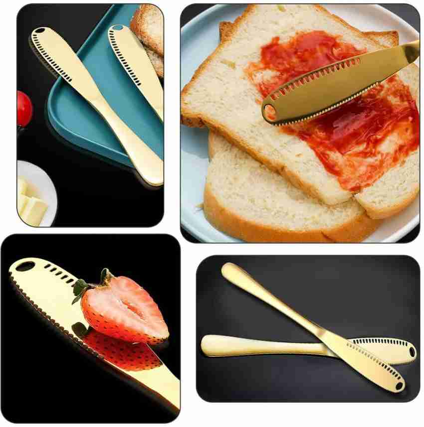 SpiderJuice 3Pc Mini Wooden Handle Butter Spreader Knife