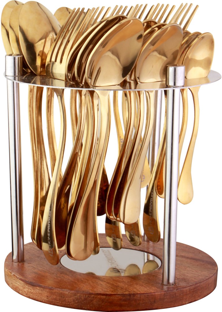 Buy Gold/Brown Cutlery for Home & Kitchen by Bonhomie Online