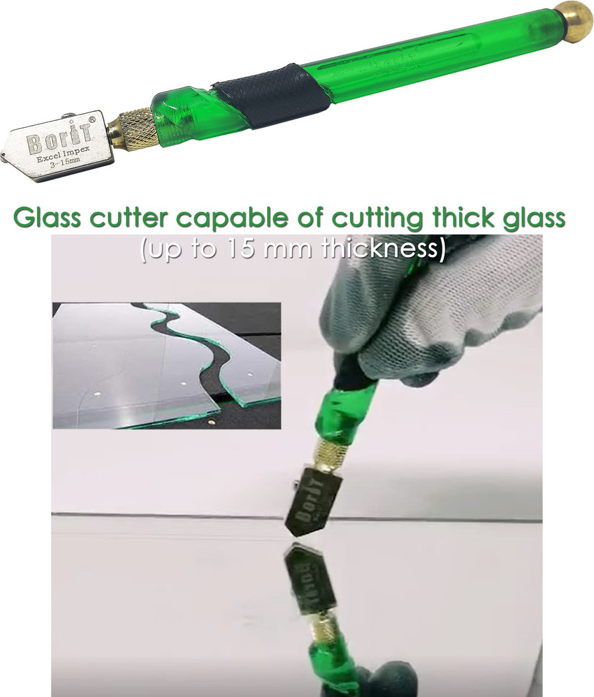EXCEL IMPEX Borit Premium Branded rubber gripped and With Oil Fed Tungsten Carbide Wheel Glass Cutter Price in India Buy EXCEL IMPEX Borit Premium Branded rubber gripped and With Oil Fed