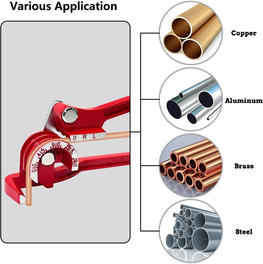 uptodateprouducts 3 In 1 Tube Bender, Copper Pipe Bender, 0-180