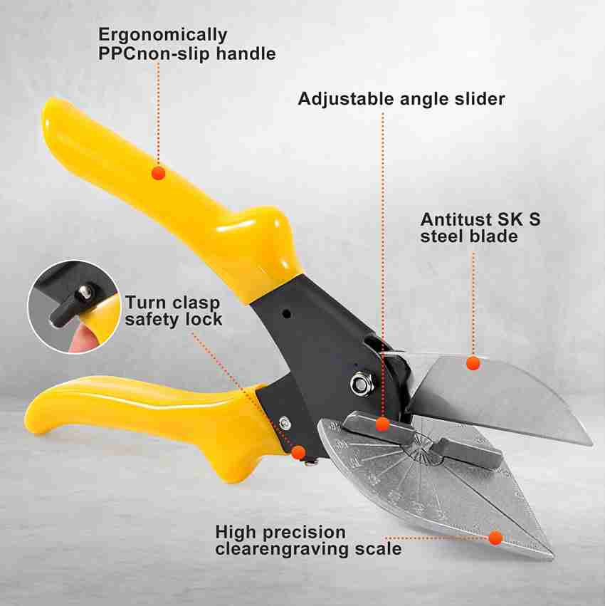 Multi Angle Miter Shears Quarter round Cutting Tool - Adjustable 45 to 135  Degre