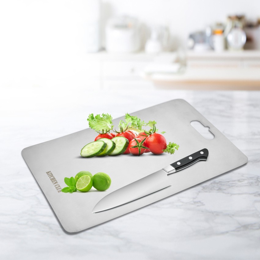 KITCHEN CLUE High Grade Quality SS Chopping Cutting Board For Kitchen -  Vegetable Cutter Stainless Steel Cutting Board Price in India - Buy KITCHEN  CLUE High Grade Quality SS Chopping Cutting Board