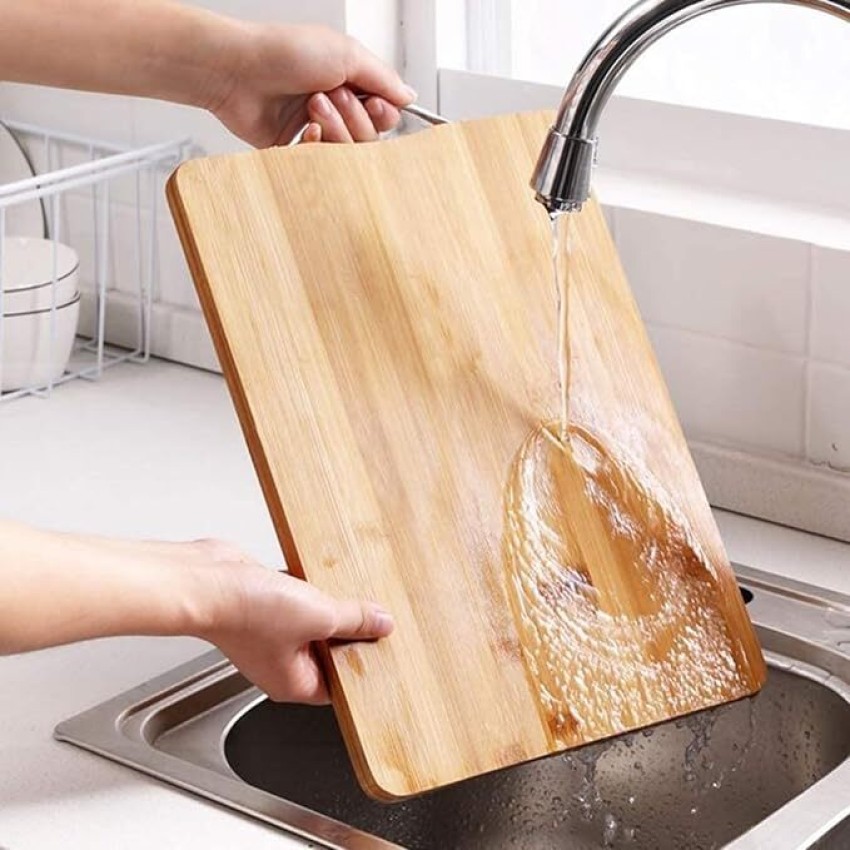 Rusabl Bamboo Chopping Board / Vegetable Cutting Board for Kitchen wit