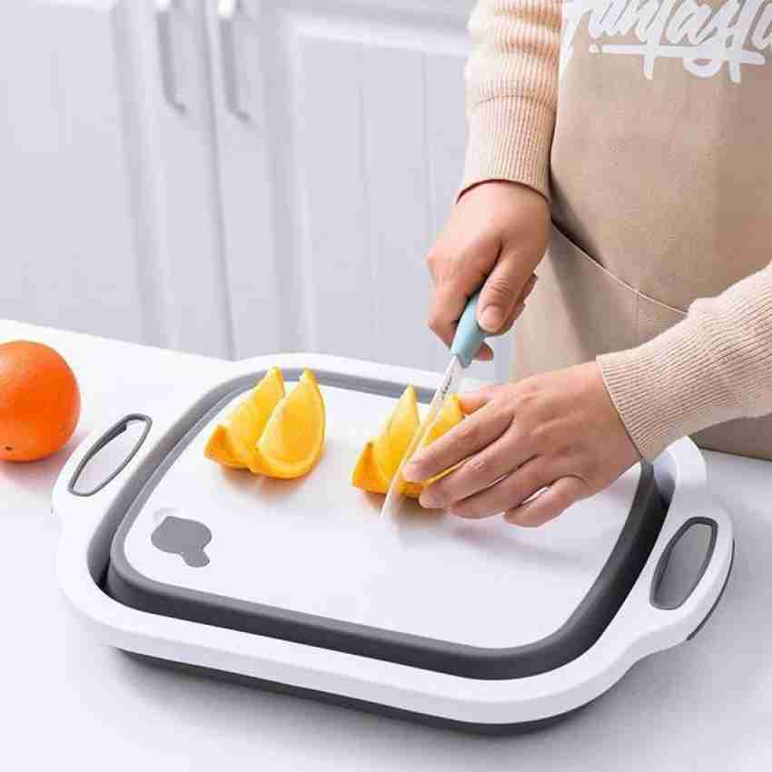 Vegetable Cutters Pad, Plastic Cutting Chopping Board, Collapsible Cutting  Board, Silicone Chopping