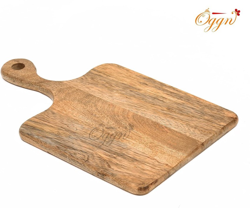 Organic Shaped Mango Wood Cutting Board - Sky Gray