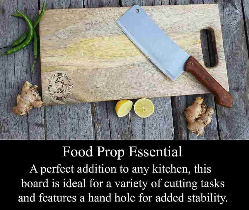 Wood Cutting Board for Kitchen, Dishwasher Safe, Dual-Sided with