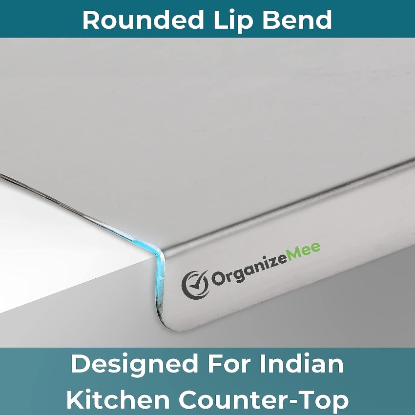 Stainless Steel Cutting Board with Lip Kitchen Counter Countertop